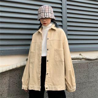 Long-sleeve Corduroy Pocket Detail Jacket