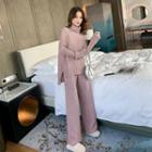 Turtleneck Knit Sweater + Knit Pants