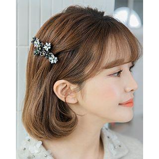 Gemstone Flower Hair Barrette