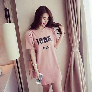 Short-sleeve Number Print T-shirt / Camisole Top