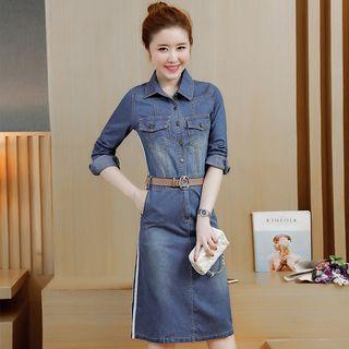 Denim A-line Shirtdress