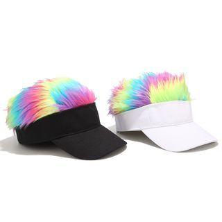 Rainbow Faux Fur Cap
