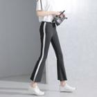 Cropped High-waist Boot-cut Pants