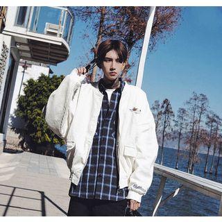 Fish Embroidered Corduroy Jacket