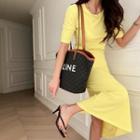 Fitted Long T-shirt Dress