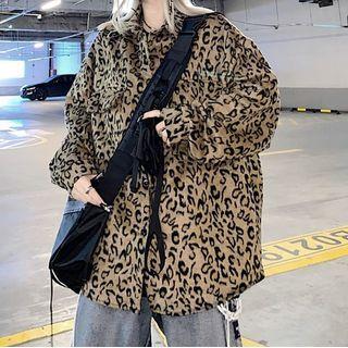 Leopard Print Cargo Shirt Leopard - One Size