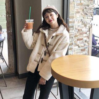 Fleece Loose-fit Toggle Coat As Figure - One Size