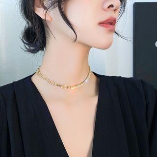 Rhinestone Chain Choker As Shown In Figure - One Size