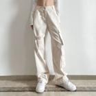 Plain Low-rise Loose-fit Cargo Pants
