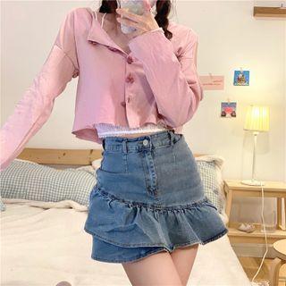 Long-sleeve Bow Jacket Pink - One Size