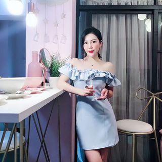 Ruffle Off-shoulder Cocktail Dress