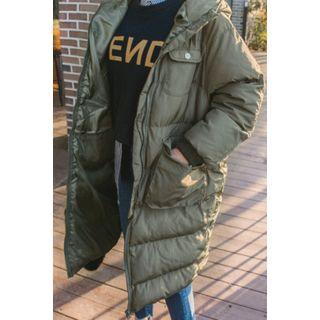 Zip-up Padded Long Coat