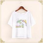 Dolphin Print Short-sleeve T-shirt