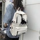 Lightweight Plain Backpack / Chimpanzee Bag Charm