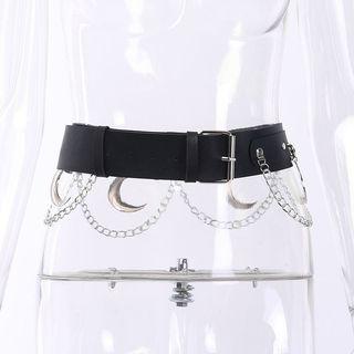 Chain Accent Waist Belt
