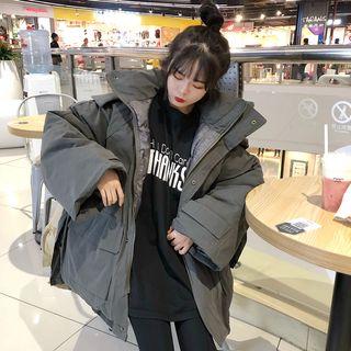 Oversized Padded Zip Cargo Jacket