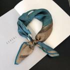 Retro Print Neckerchief Crane - Blue & Khaki - One Size
