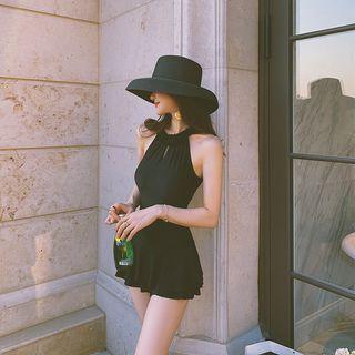 Sleeveless Cutout Swim Dress