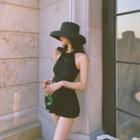 Sleeveless Cutout Swim Dress