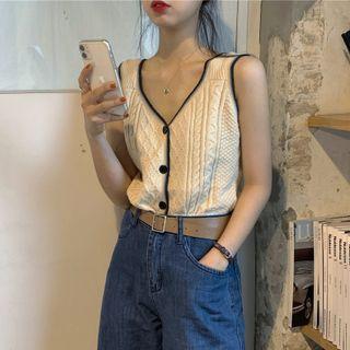 Sweater Vest Vest - Almond - One Size