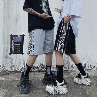Zebra Print Wide-leg Short