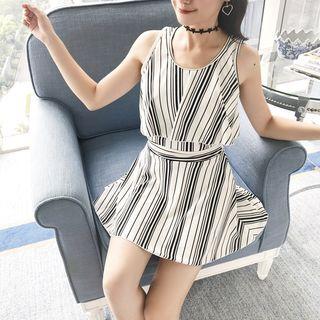 Stripe Sleeveless Swimsuit