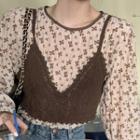 Knit Camisole Top Coffee - One Size