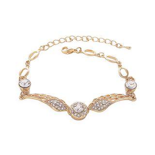 Fashion Angel Wings Bracelet With White Austrian Element Crystal