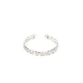 Braided Metallic Open Bangle
