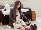 Hooded Open-front Long Cardigan