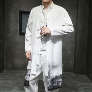 Traditional Chinese Frog Buttoned Long Jacket