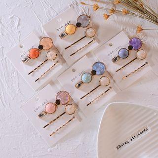 Faux Pearl Hair Clip A0231 - Random Color - One Size