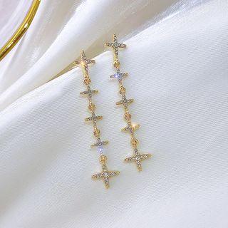 Rhinestone Star Earring E2331 - Long - One Size