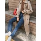 Wide-lapel Long Trench Coat