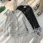 Checker Buttoned Jacket