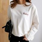 Letter Embroidered Oversized T-shirt