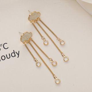 Cloud Fringed Earring 1 Pair - Gold - One Size