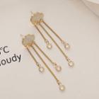 Cloud Fringed Earring 1 Pair - Gold - One Size