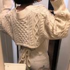 Cable Knit Sweater Ivory - One Size