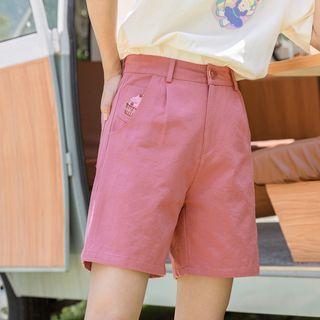 Embroidered Shorts Cherry Pink - S