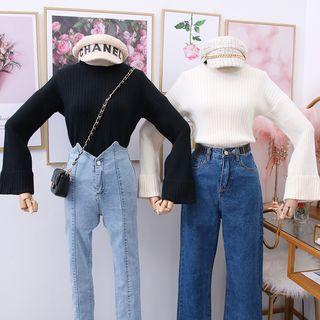Bell-sleeve Loose-fit Sweater