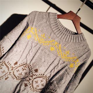 Jacquard Oversize Sweater