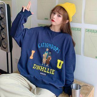 Graphic Embroidered Sweatshirt