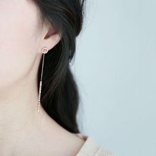 Metallic Letter Drop Earring