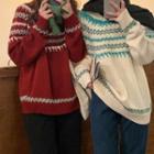 Pattern Loose-fit Sweatshirt