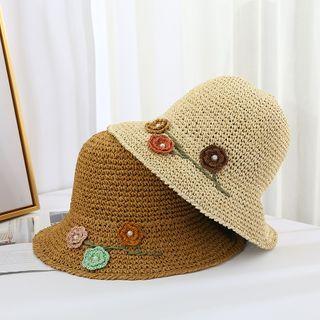 Foldable Floral Straw Hat