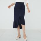 Frilled-detail Shirred Skirt