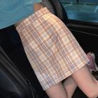 Plain Mini Straight-fit Skirt