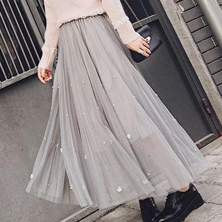 Beaded Overly Maxi Skirt