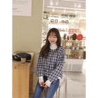 Faux-pearl Button Tweed Cardigan